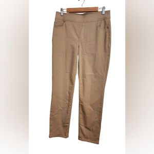 Kim Rogers NEW tan pullon stretch straight leg jeans 8